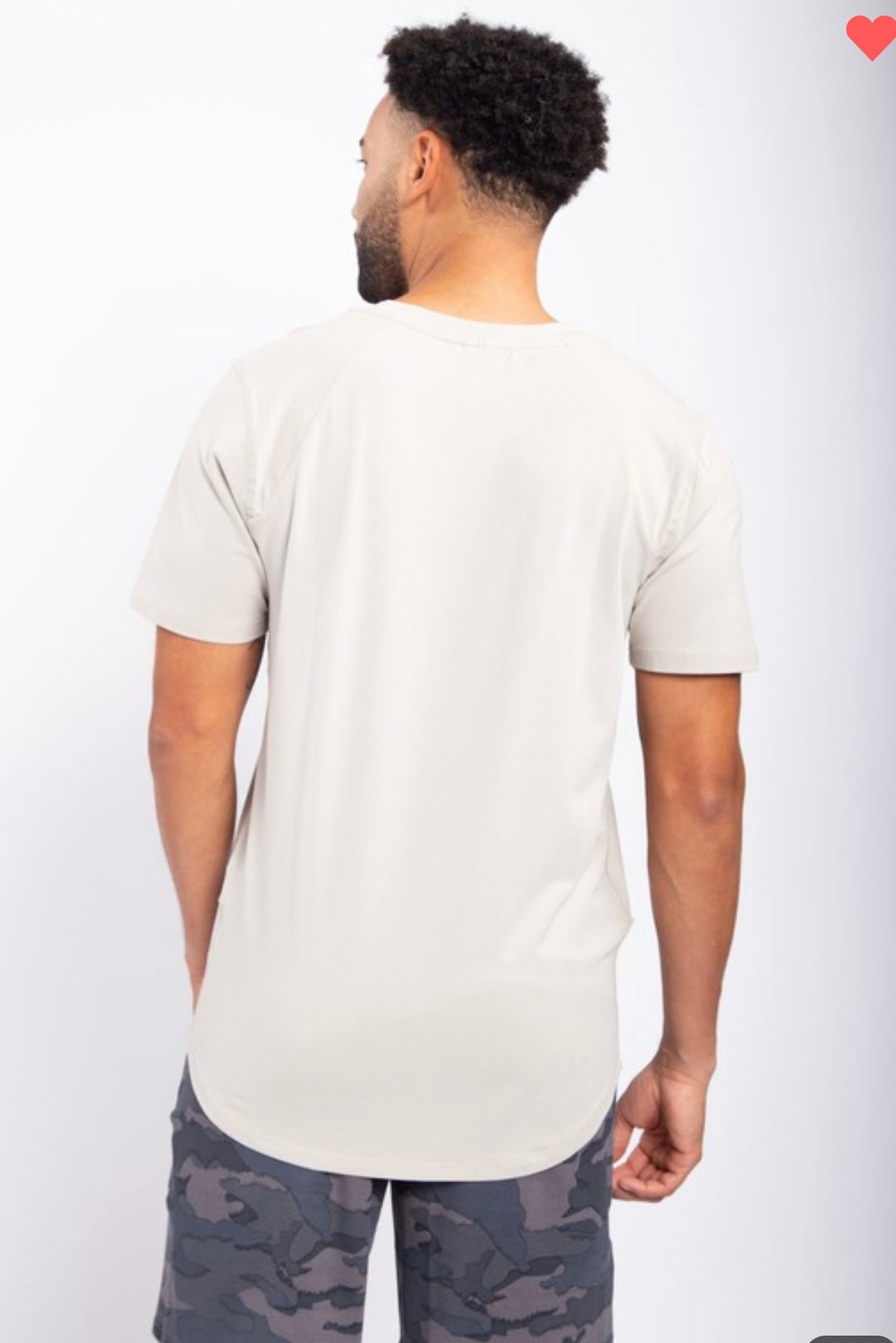 Curved Hem Short Sleeve Shirt
