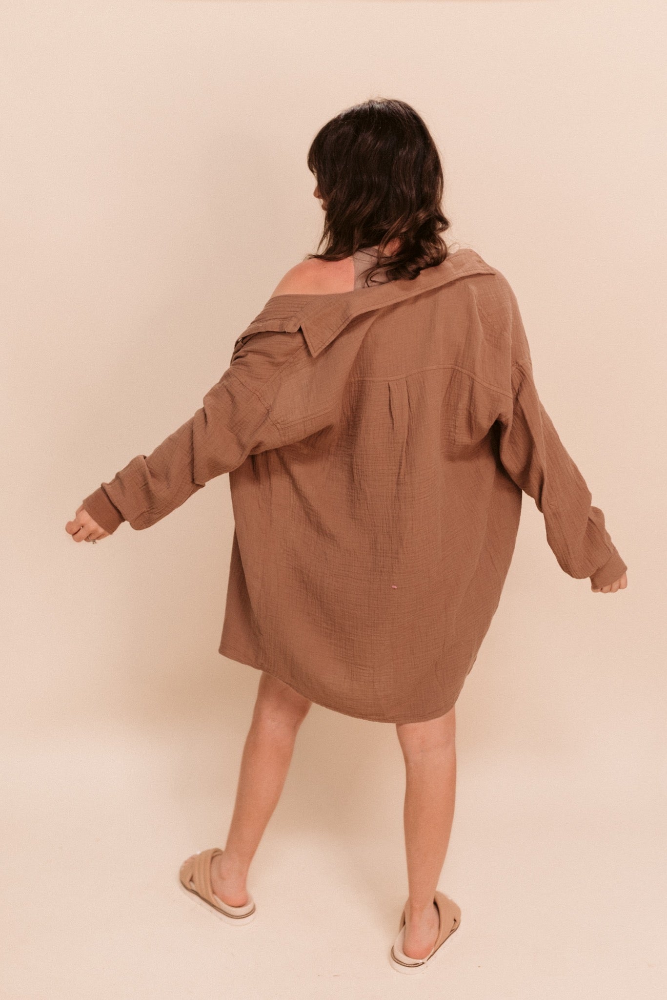 Oversized Gauze Button Down (Multiple Colors)