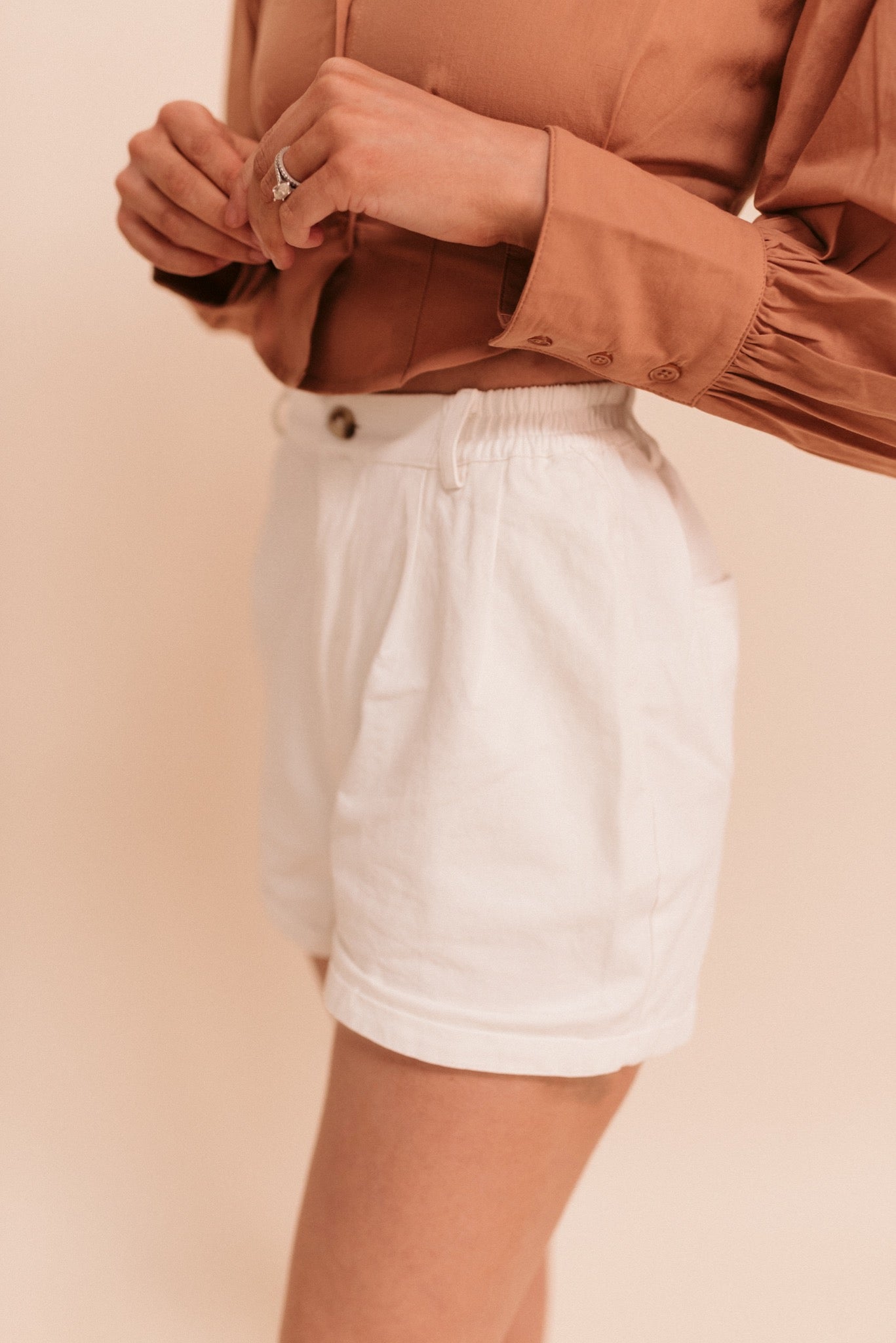 Pleated High Waist Shorts (Multiple Colors)