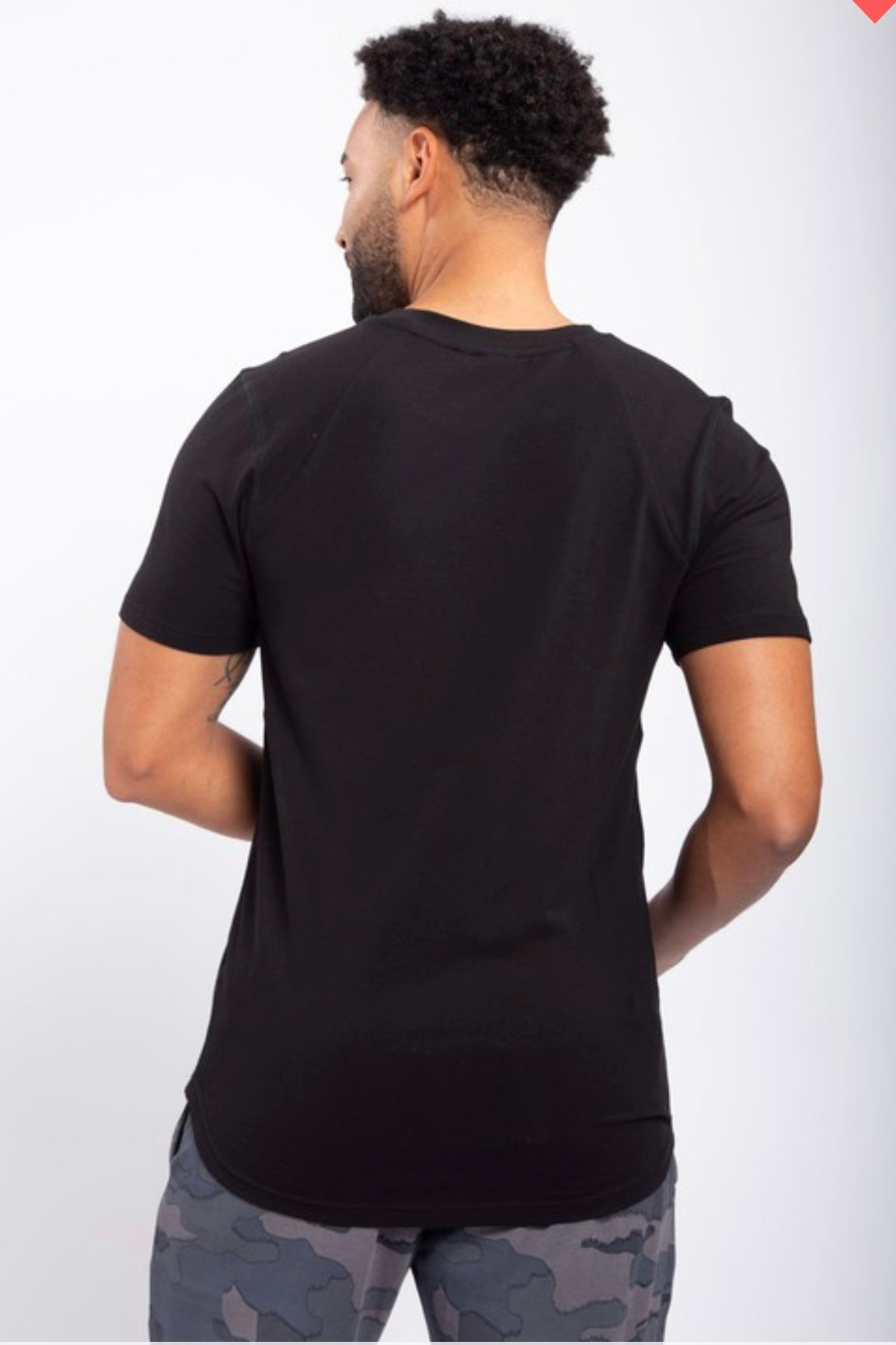 Curved Hem Short Sleeve Shirt