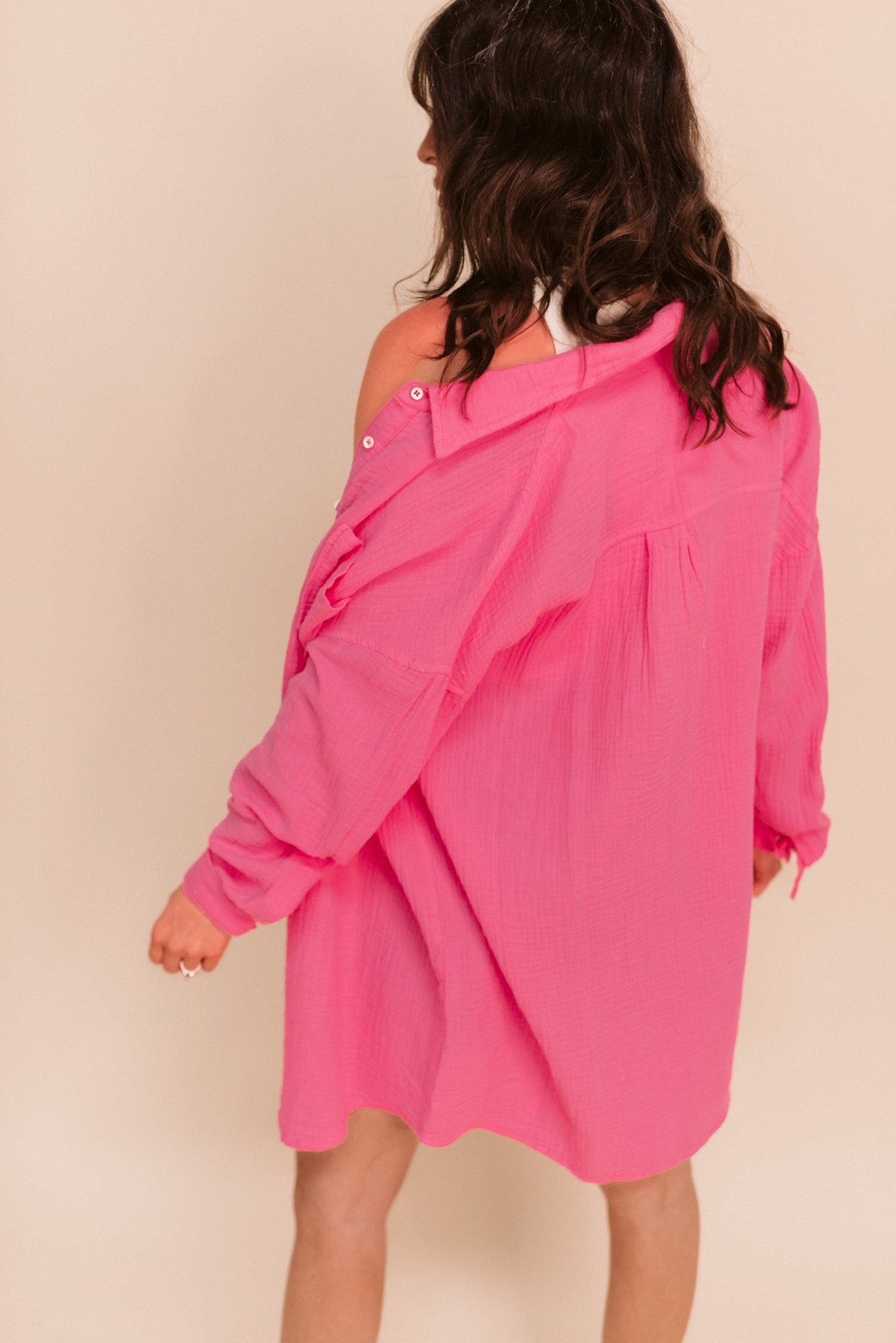 Oversized Gauze Button Down (Multiple Colors)