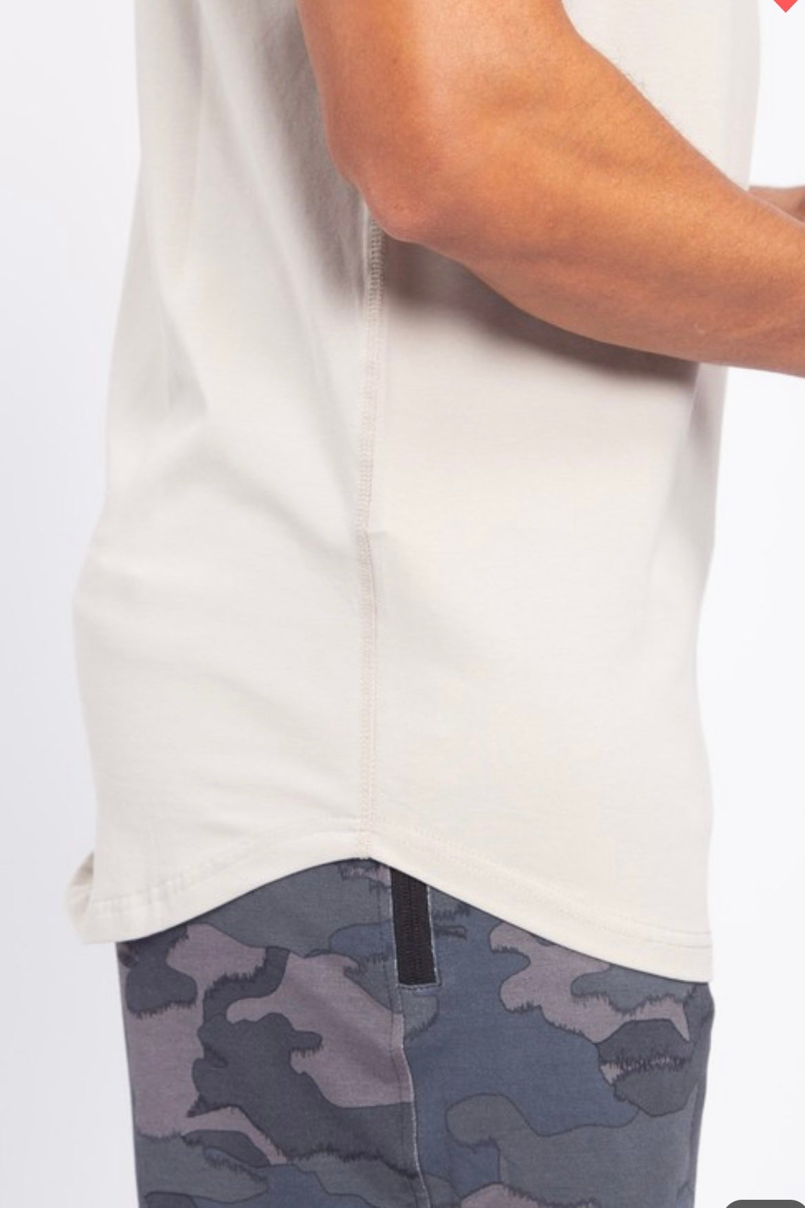 Curved Hem Short Sleeve Shirt