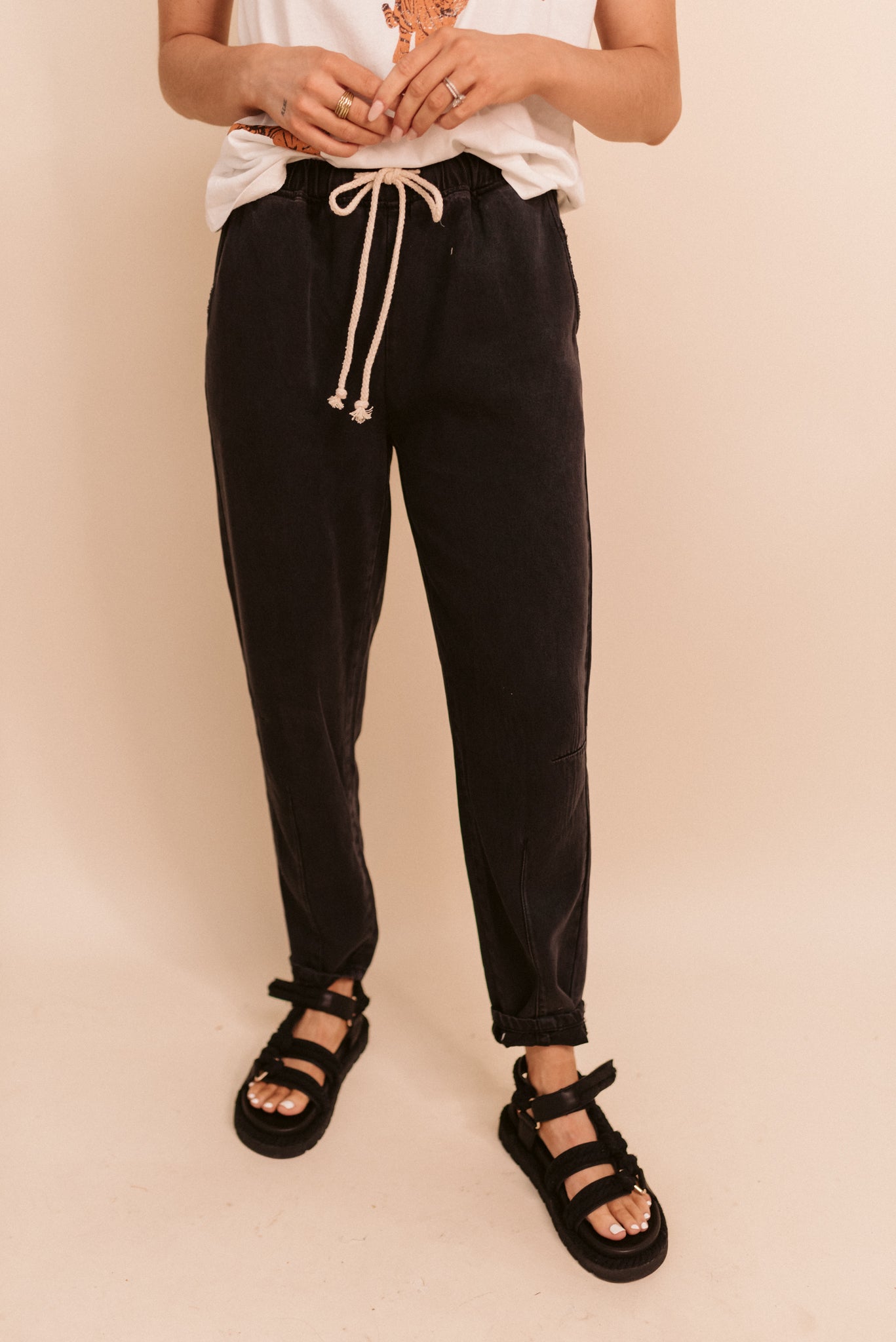 Black Drawstring Pants