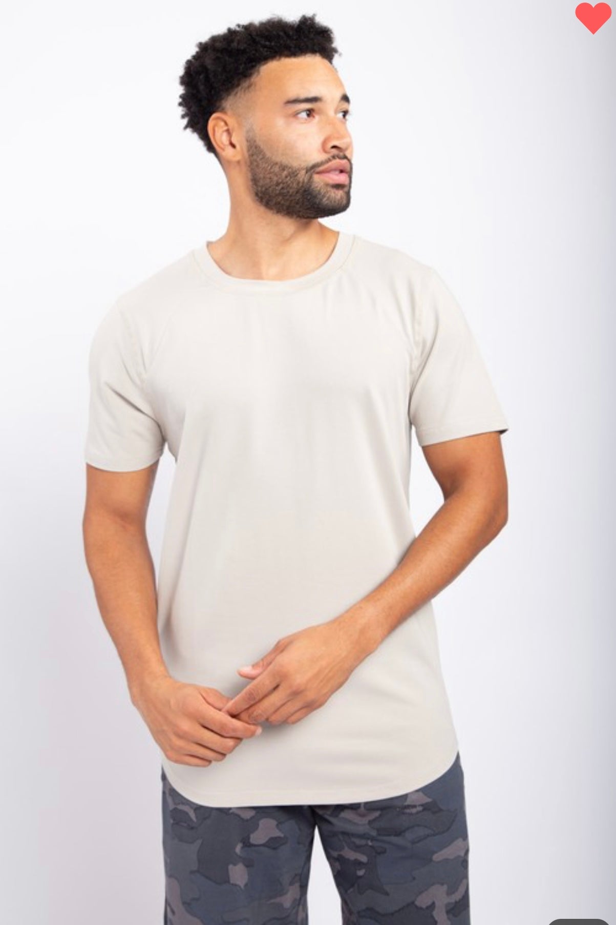 Curved Hem Short Sleeve Shirt