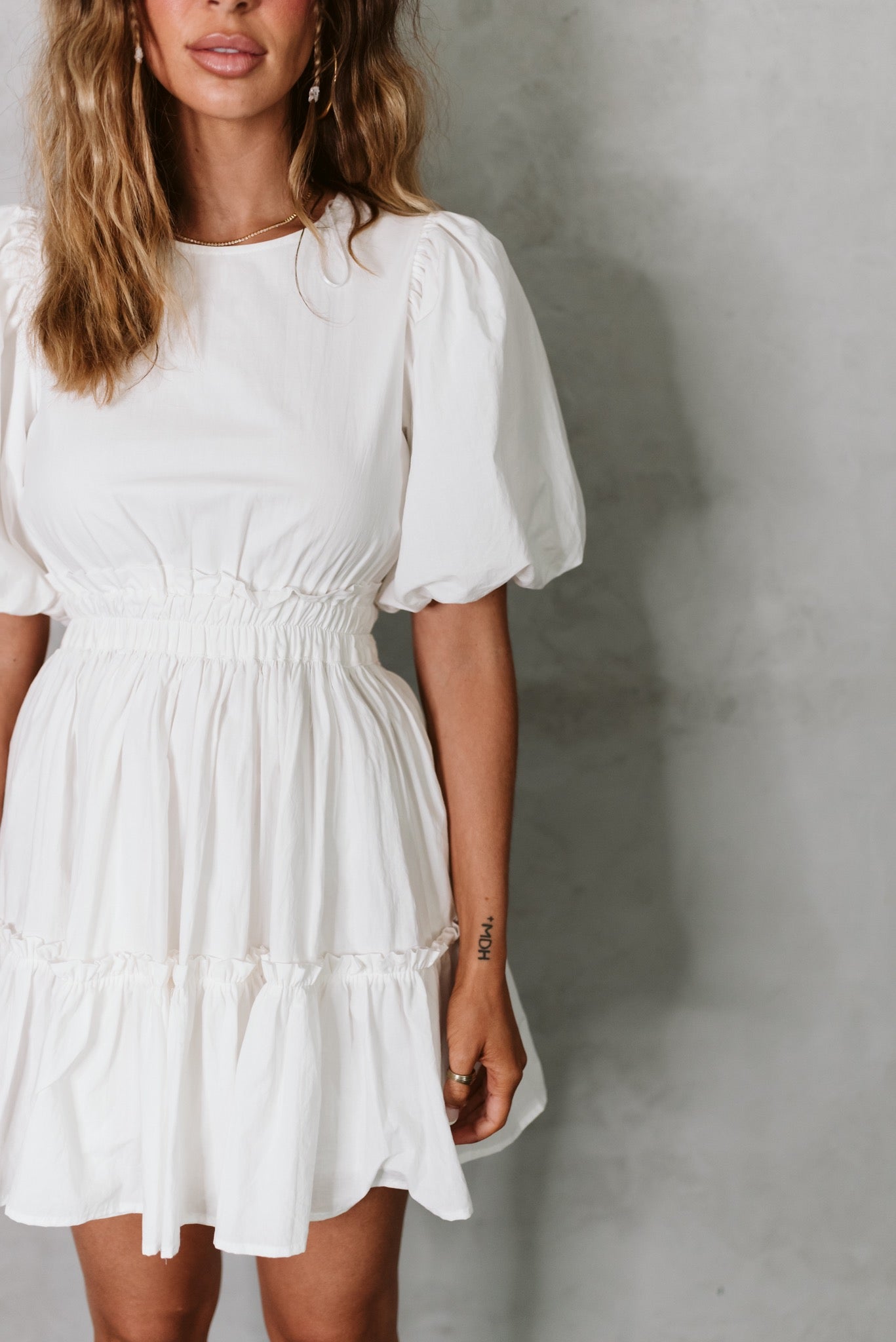 Poplin Ruffle Dress