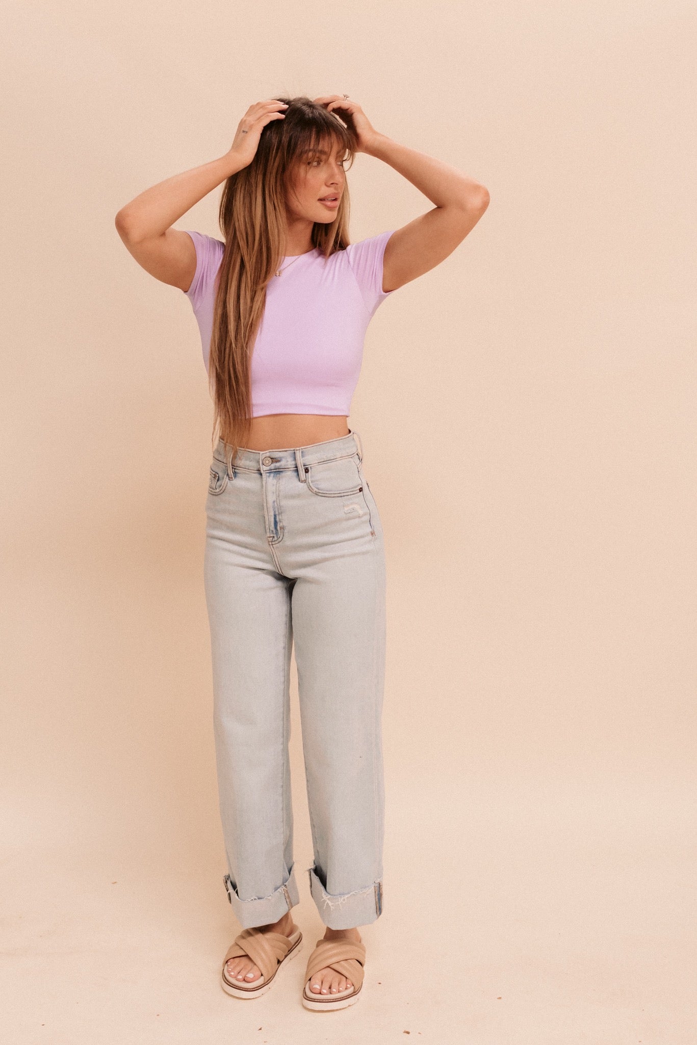 Melange Baby Crop Tee