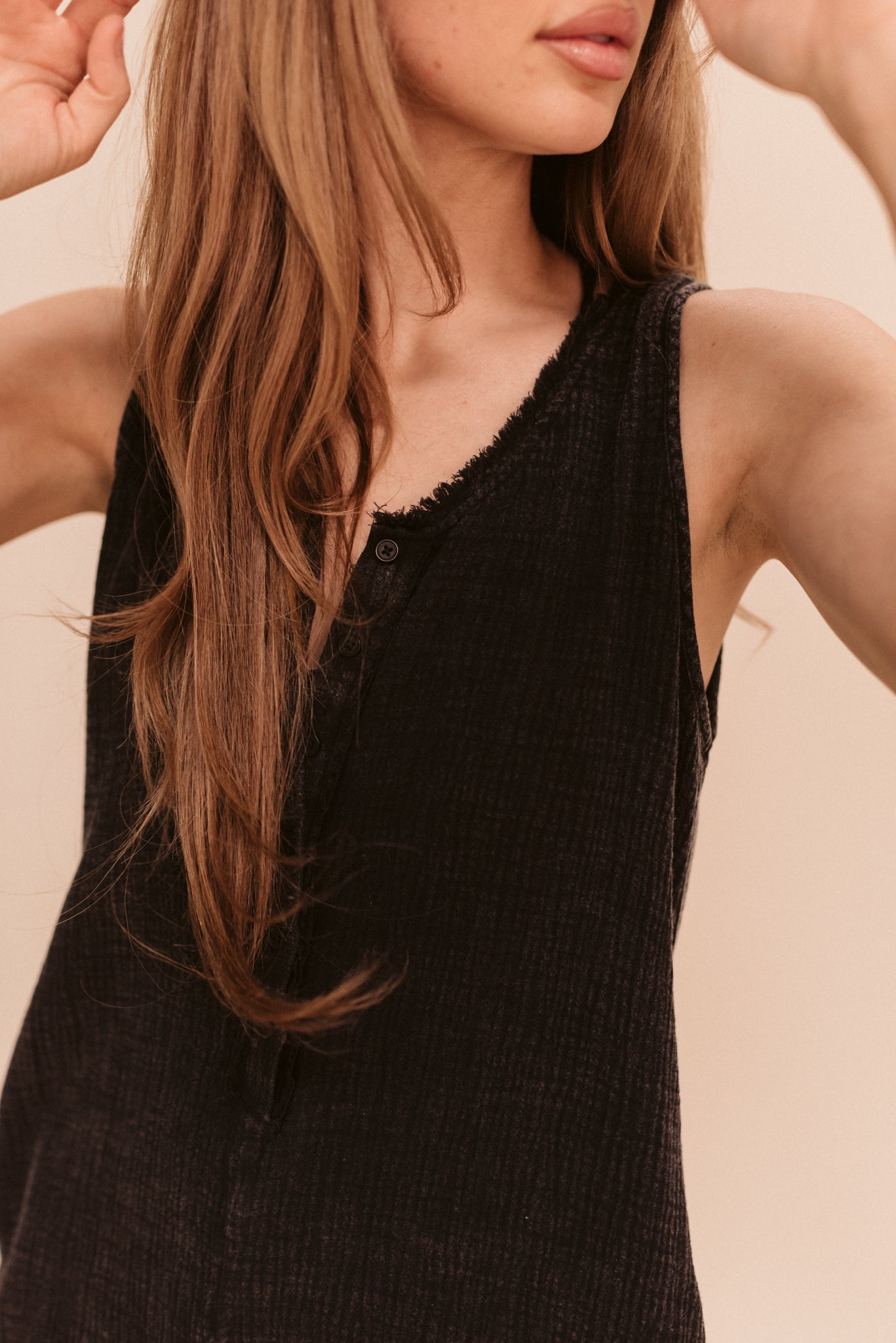 Black Washed Romper
