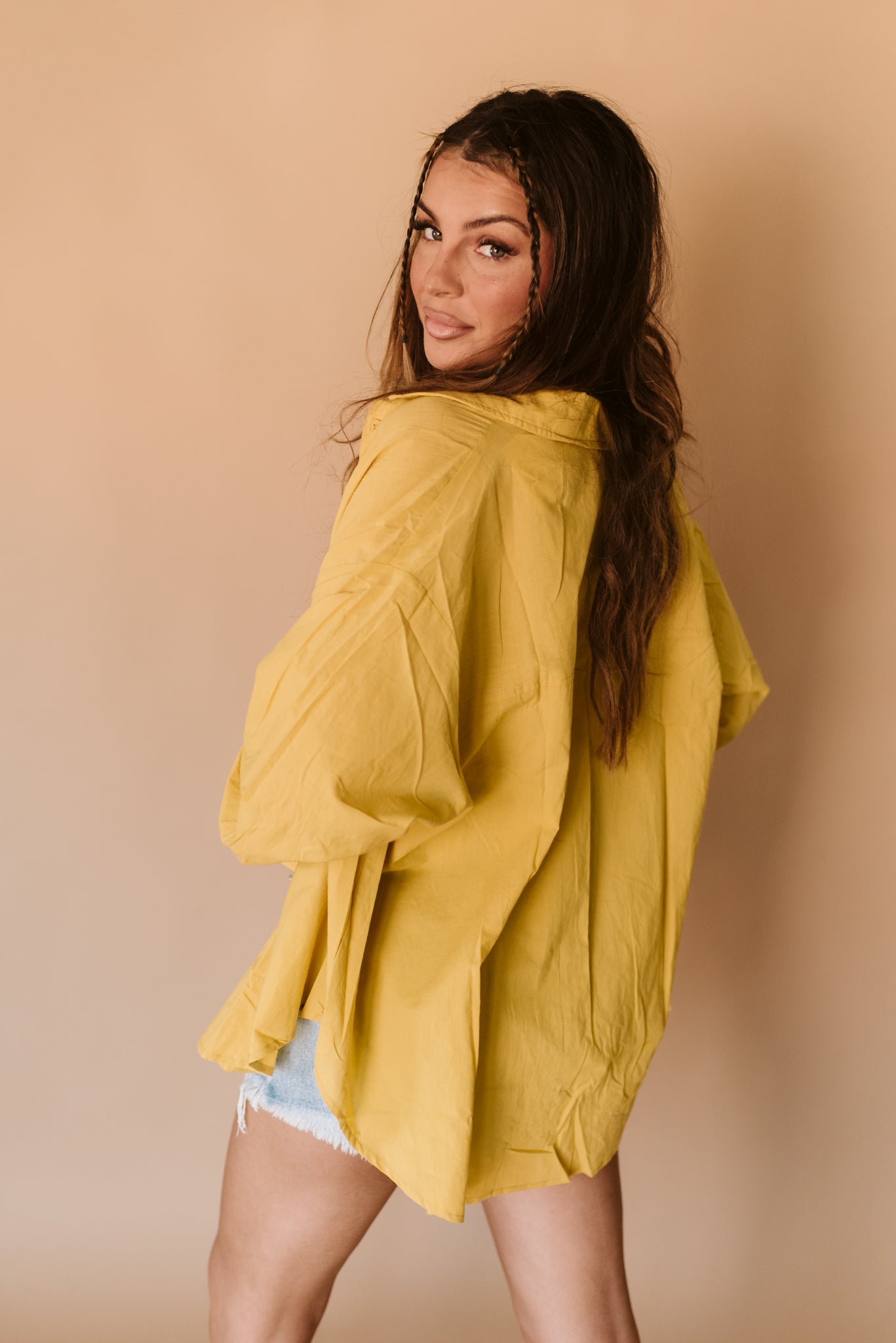 Breezy Button Down - Mustard