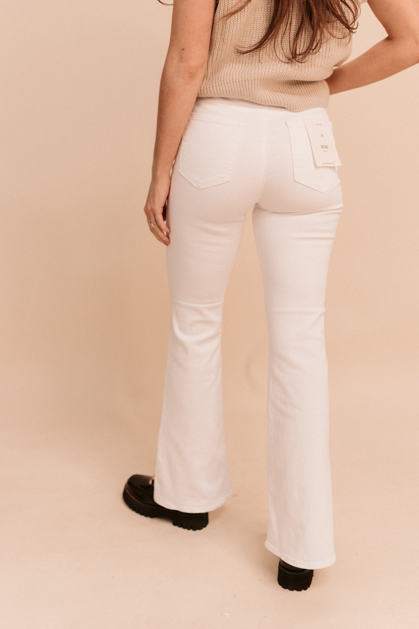 White Boot Cut Denim Jean