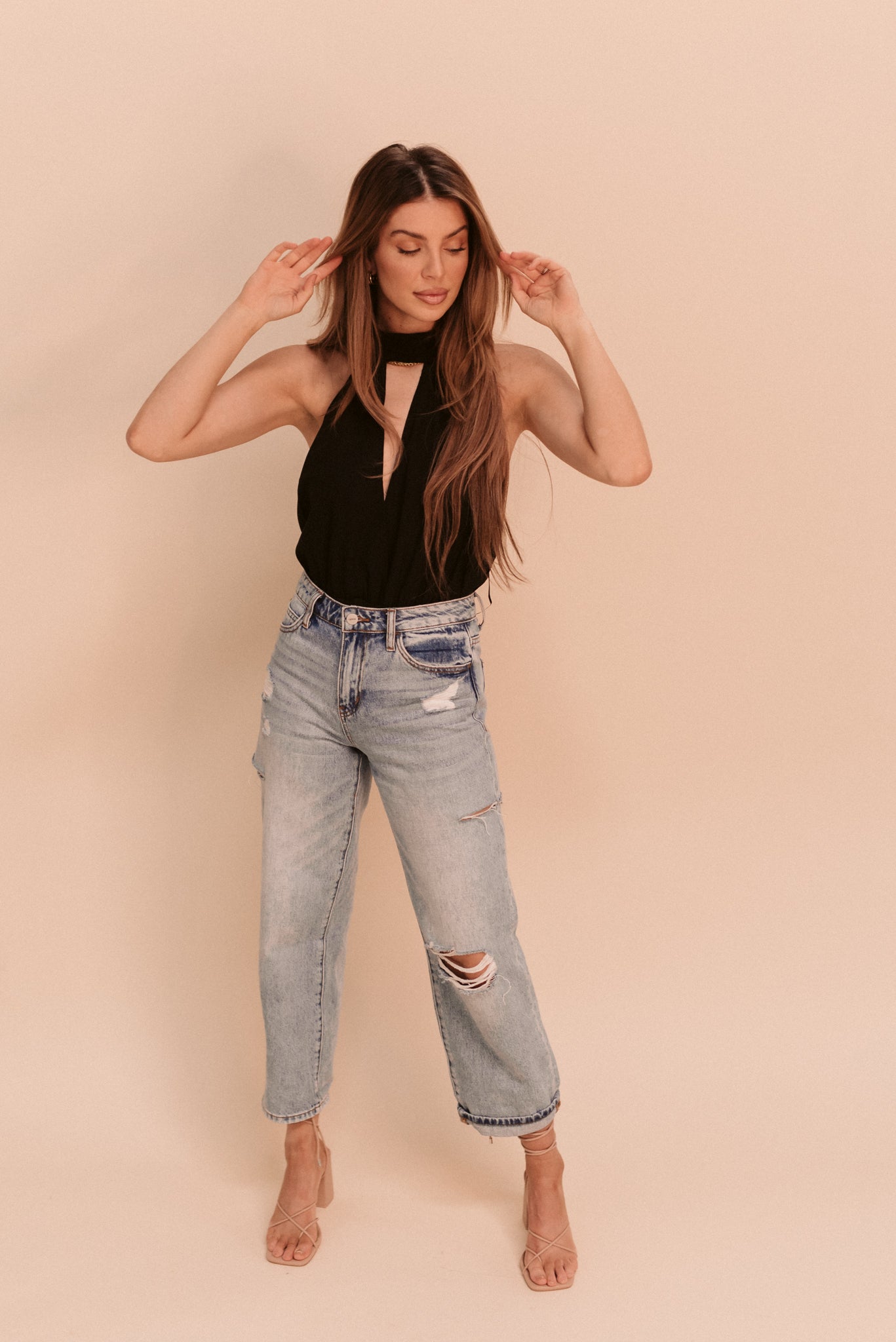 Open Back Bodysuit (Multiple Colors)