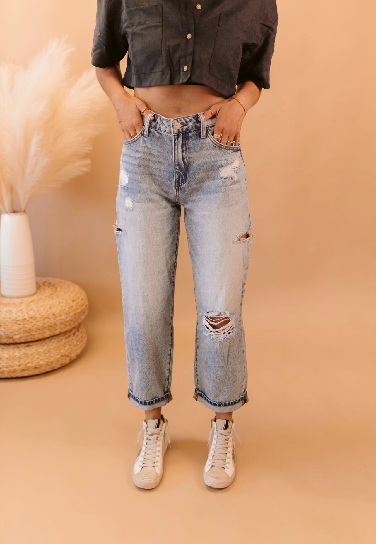 Side Slit High Rise