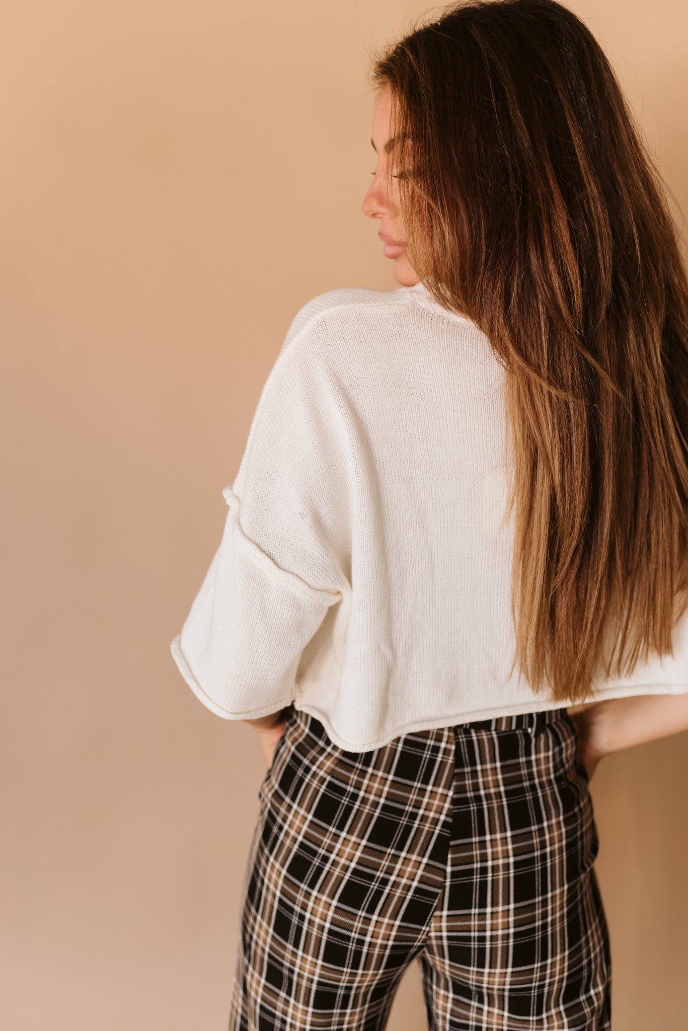 Pria Cropped Sweater - Ivory