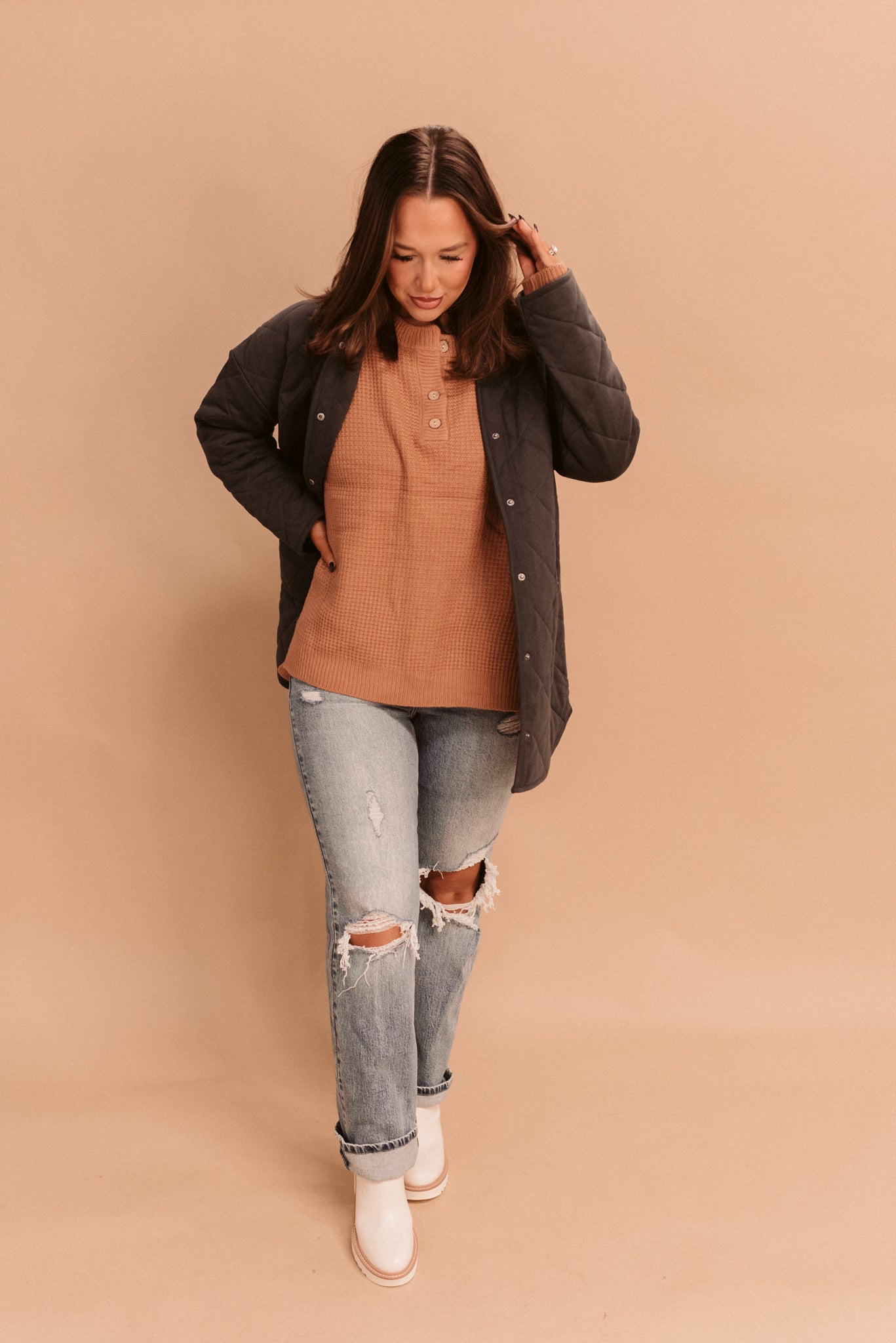Quilted Longline Jacket