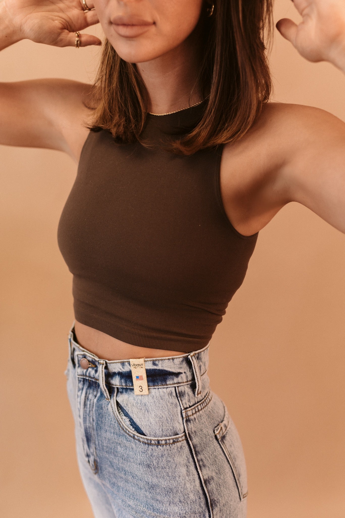 Ashley High Neck Top - Multiple Colors