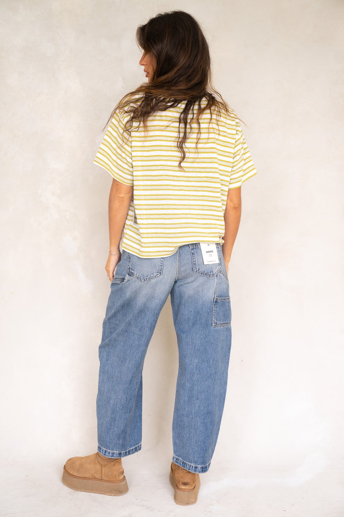 Mustard Vintage Striped Tee