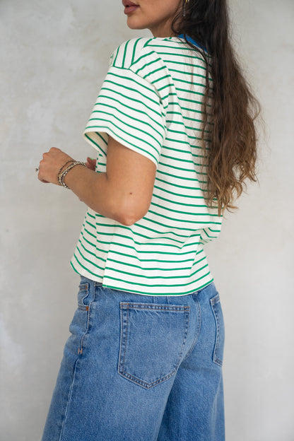 Striped Boxy Tee (New Colors)