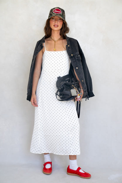 Satin Polka Dot Dress