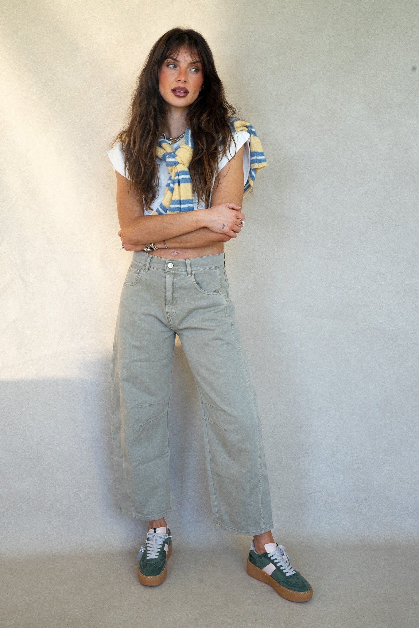 Stone High Waist Barrels