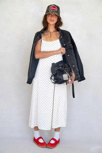 Satin Polka Dot Dress