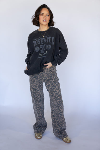 Leopard Relaxed Fit Denim