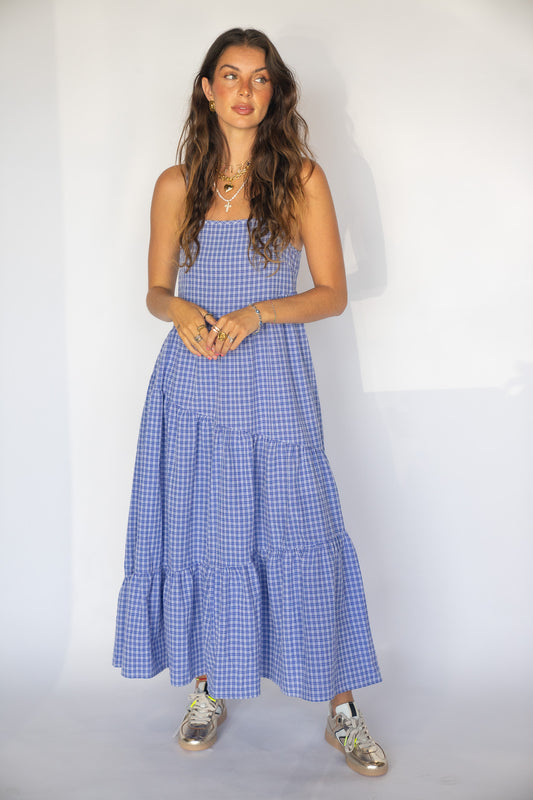 Blue Gingham  Dress