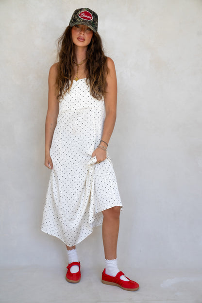 Satin Polka Dot Dress