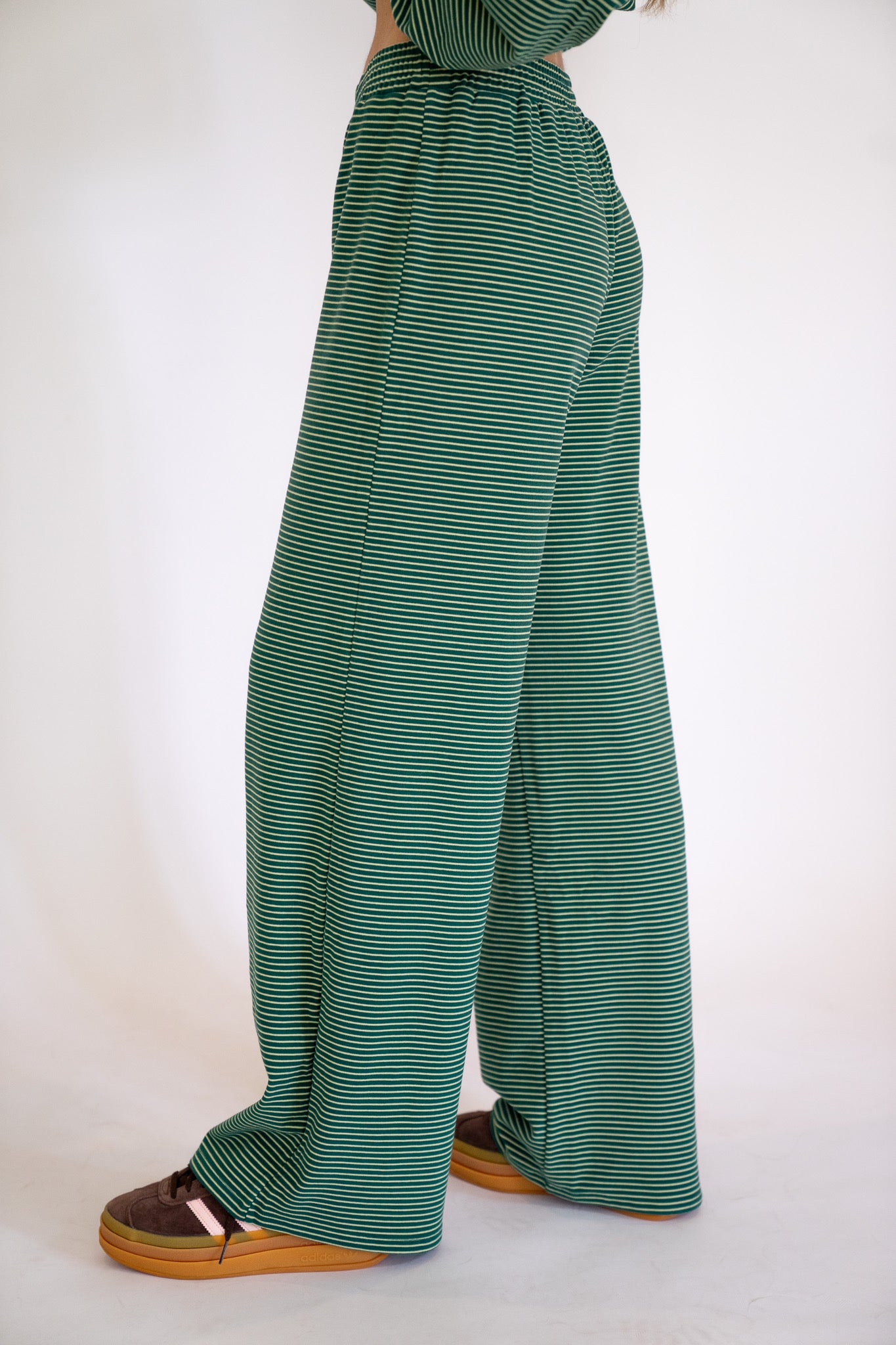 Green Striped Pants