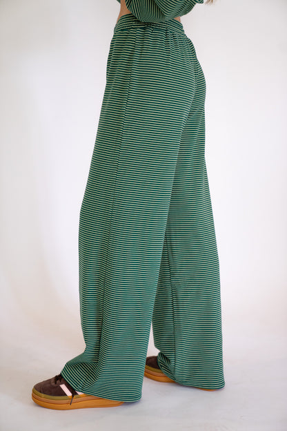 Green Striped Pants