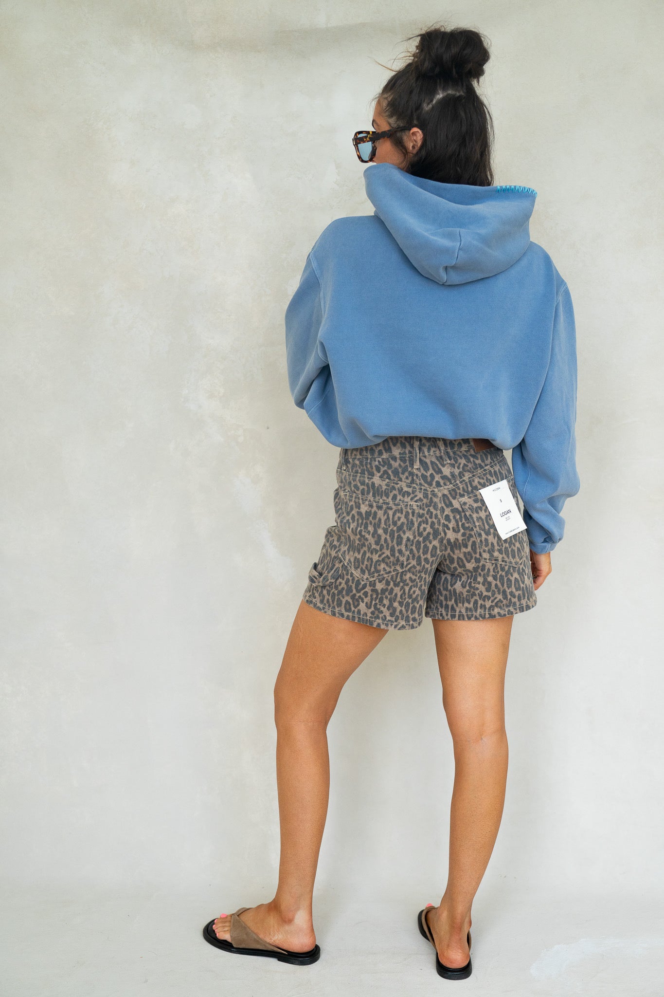 Cheetah Mid Rise Shorts