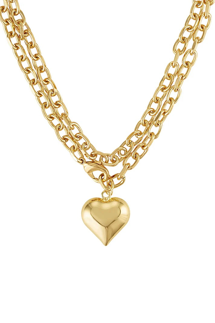 Puff Heart Necklace