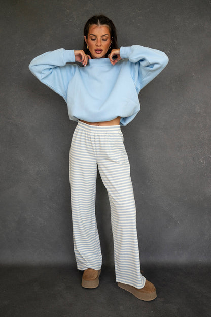 Heidi Relaxed Fit Pants - Light Blue