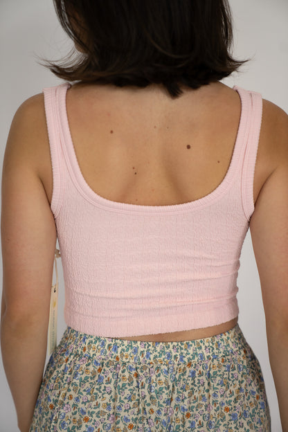 Waffle Knit Crop Tank (Multiple Colors)