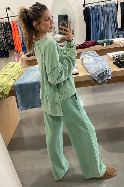 Raglan Wide Leg Sweatpants