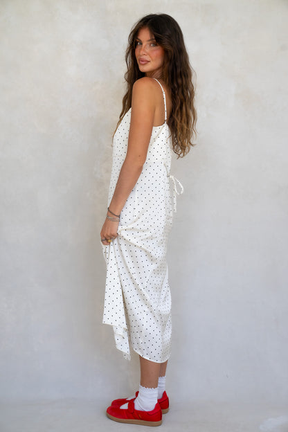 Satin Polka Dot Dress