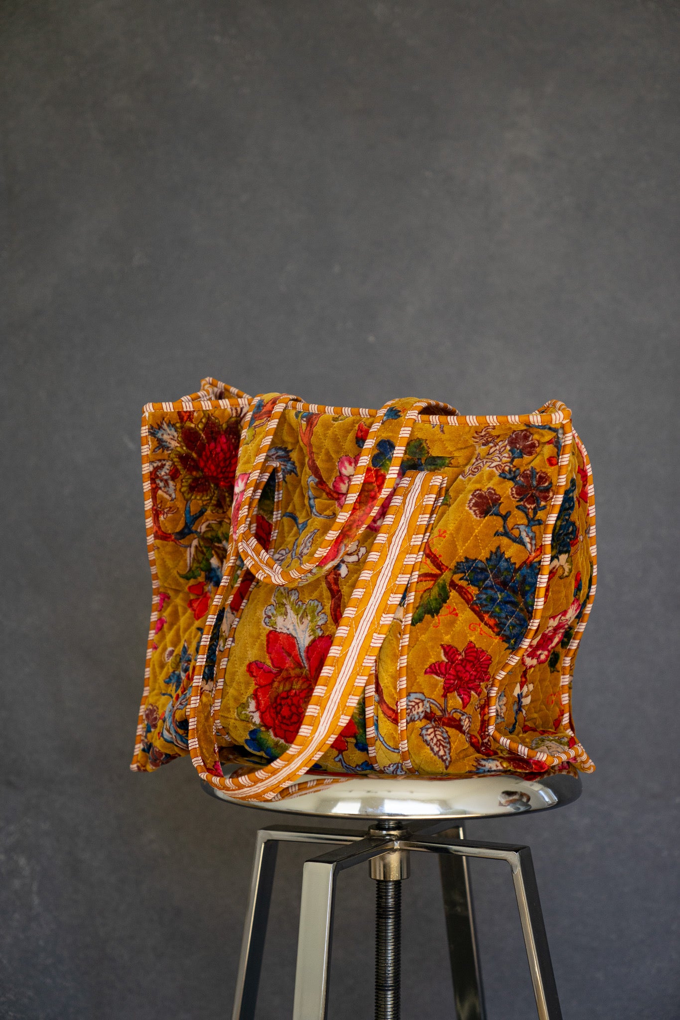 Floral Quilted Tote
