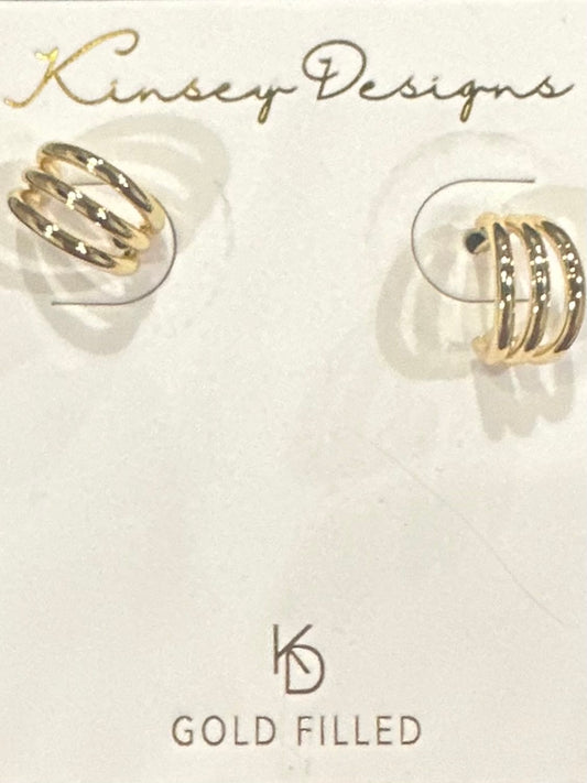 Mini 3 hoop earrings
