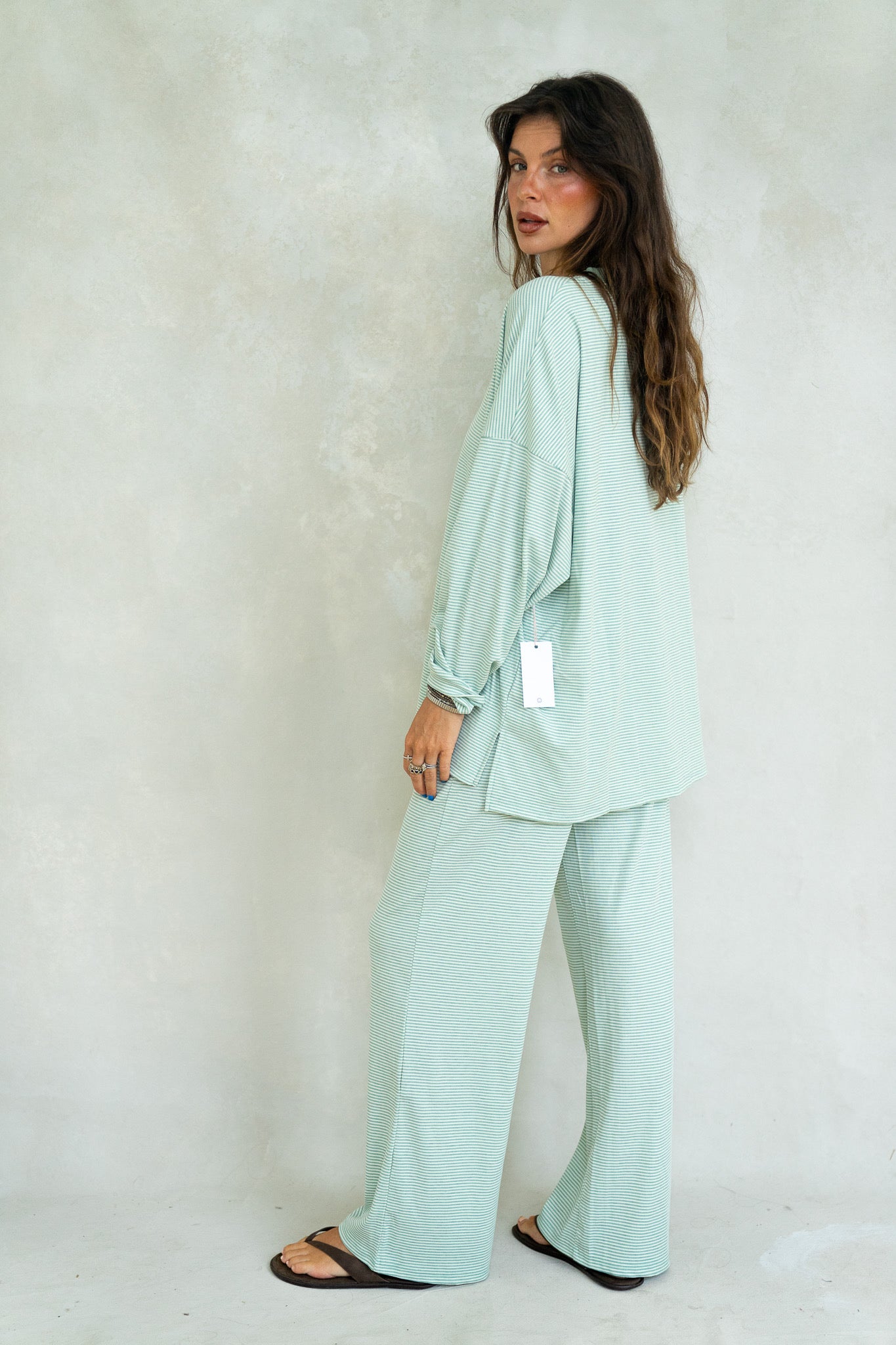 Alex Striped Pants - Mint