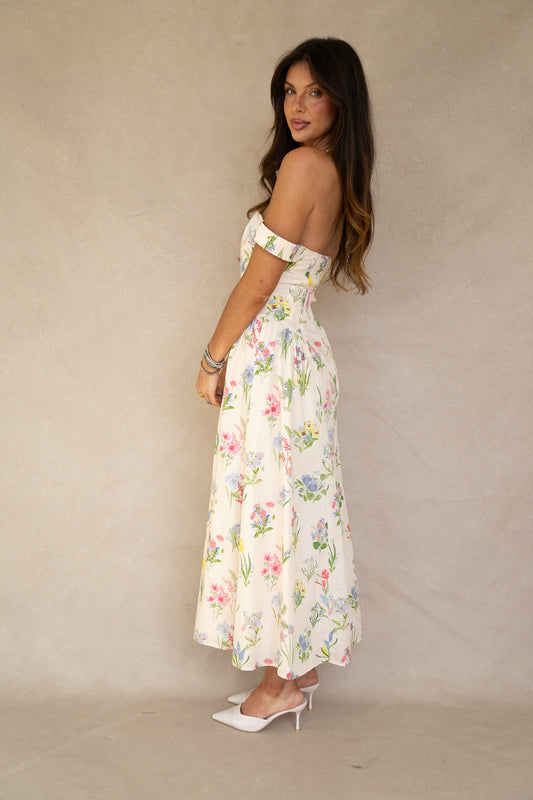 Camilla Corset Floral Midi