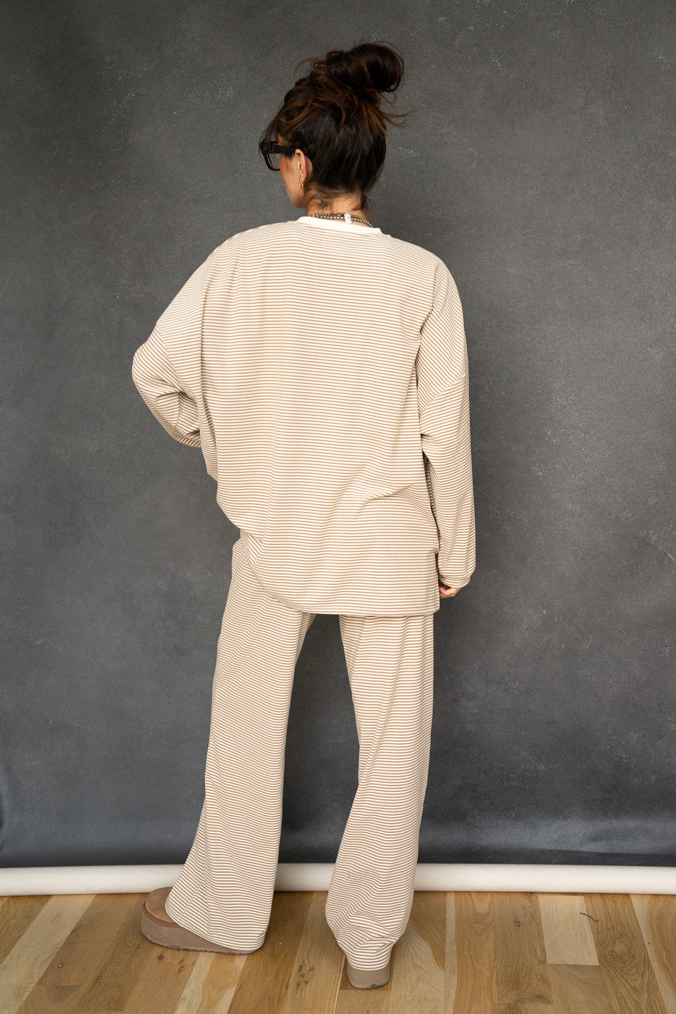 Katy Striped Top - Beige