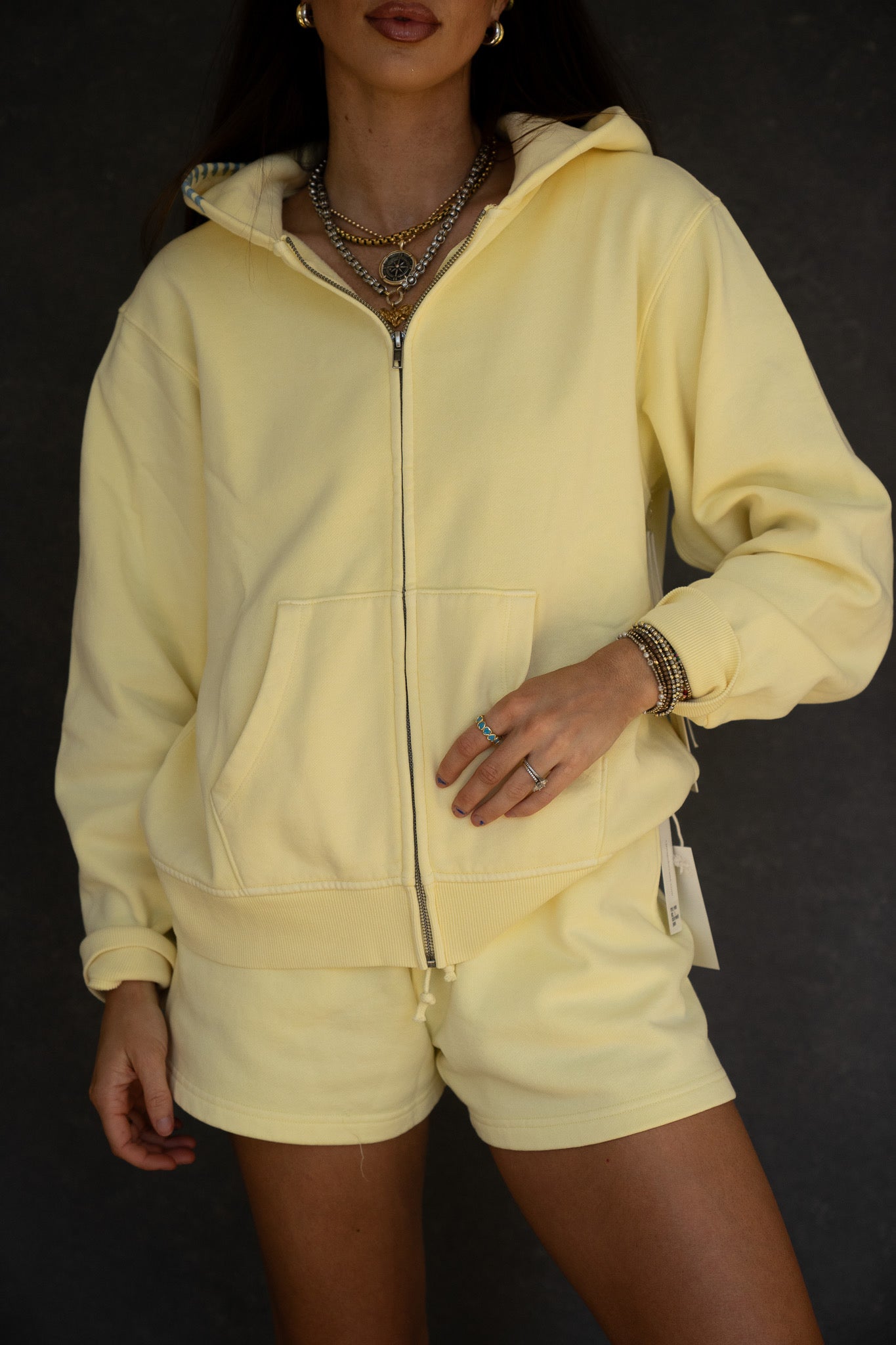 Essential Lemon Cotton Zip-up
