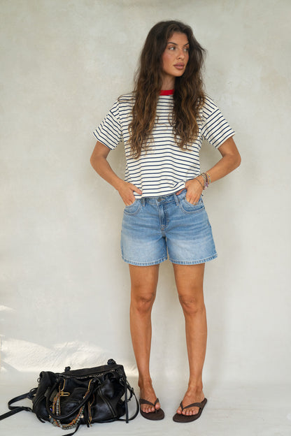 Striped Boxy Tee (New Colors)