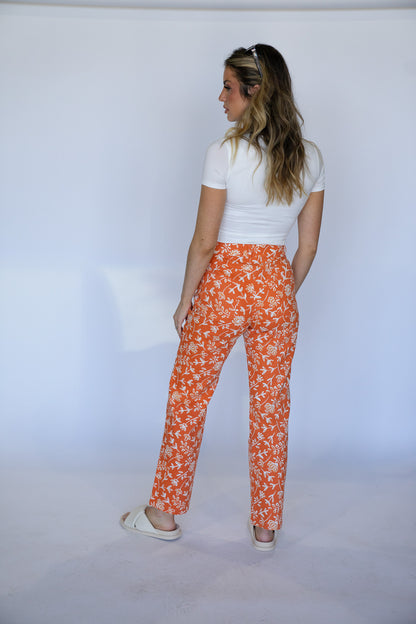 Floral High Waist Pants