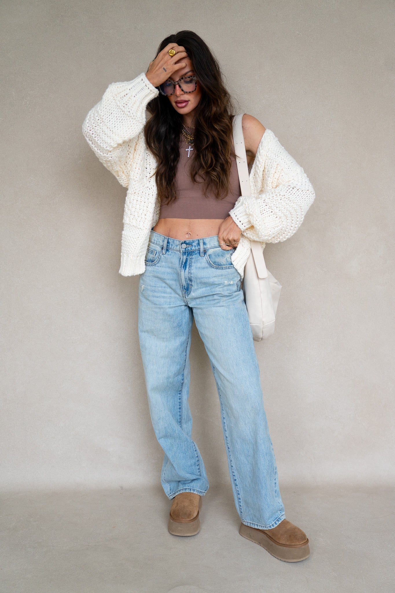 Chunky Knit Cardi (Multiple Colors)