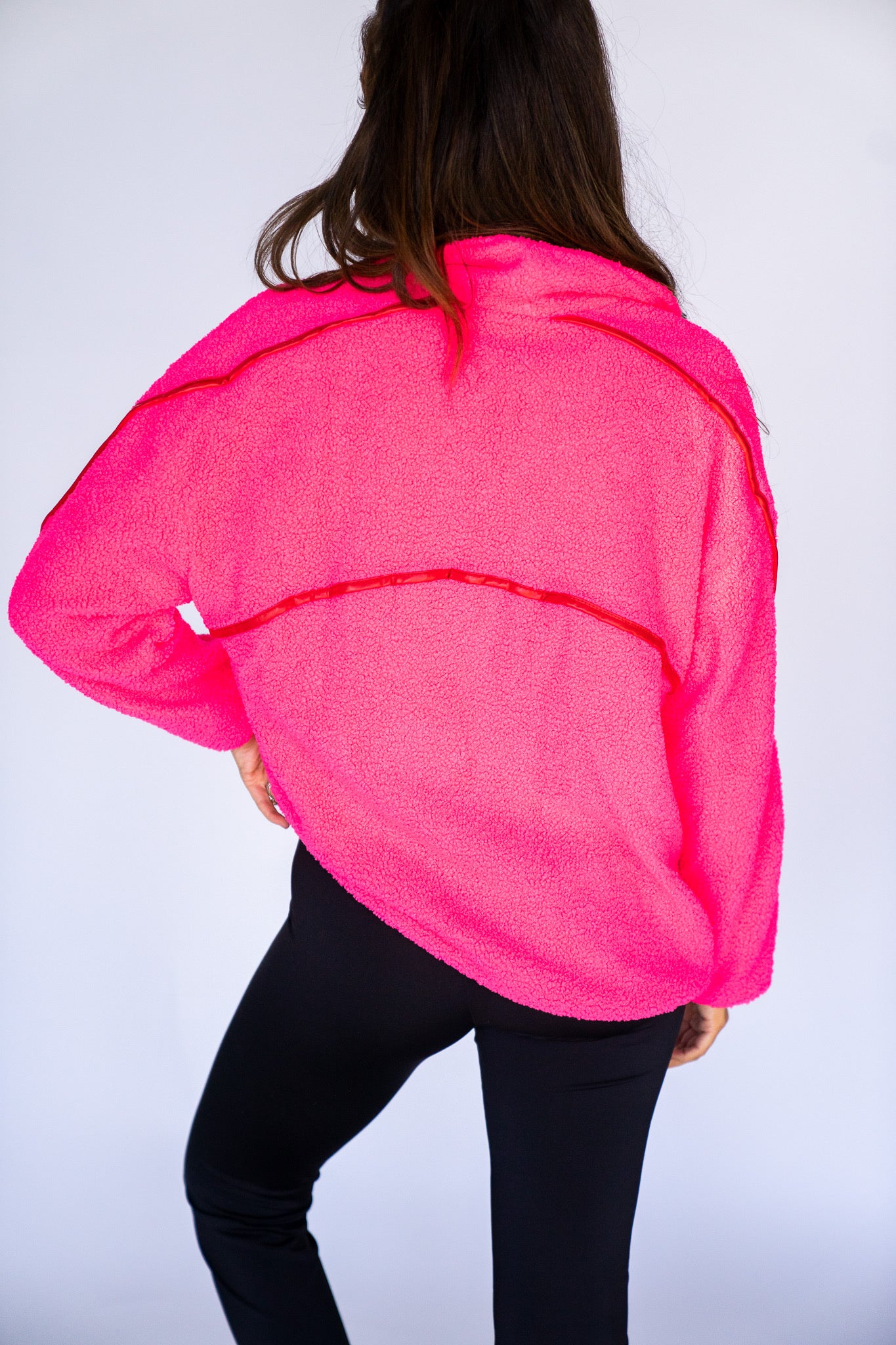 Pink Sherpa Half-Zip