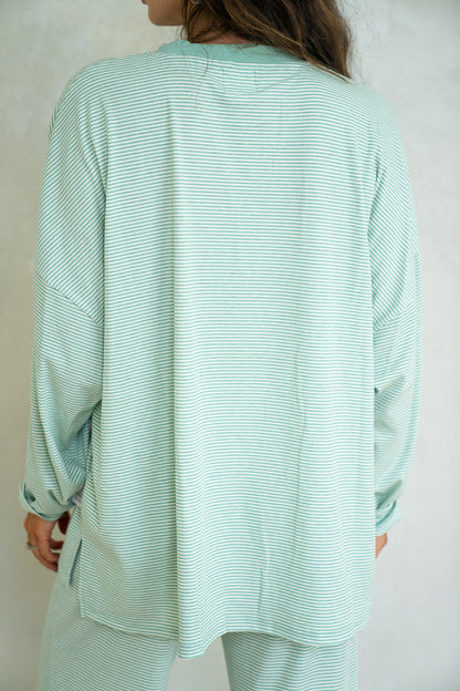 Alex Striped Top - Mint