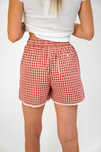Lace Trim Boxer Shorts (Multiple Colors)