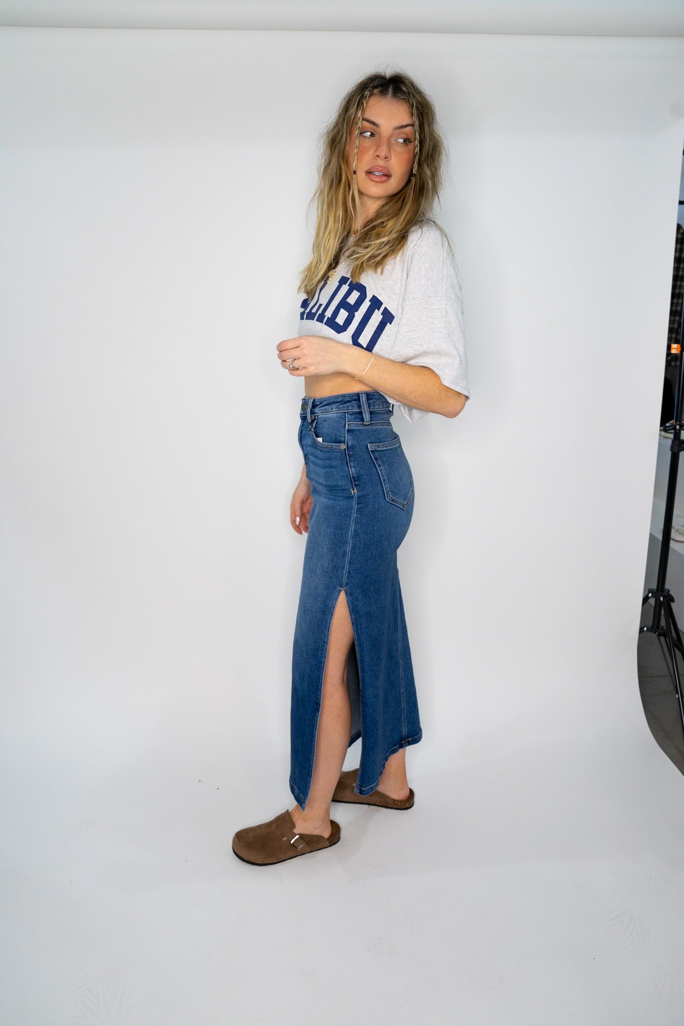 Peyton Side Slit Midi Skirt (Multiple Colors)
