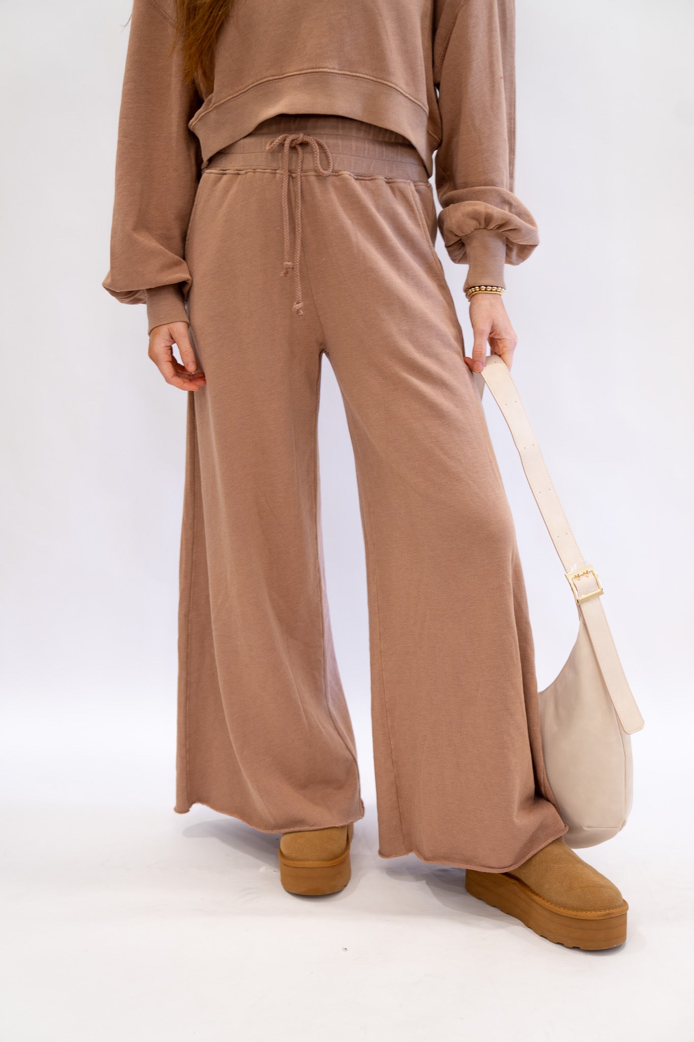 Lacey Rib Wide Leg Pants (Multiple Colors)
