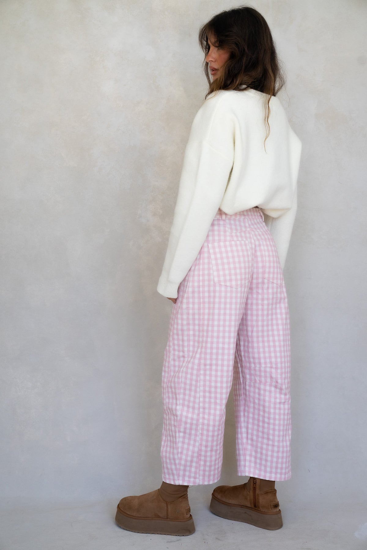 Pink Gingham Barrels