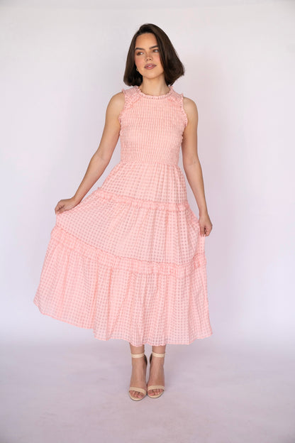 Rosewater Ruffle Smock Dress